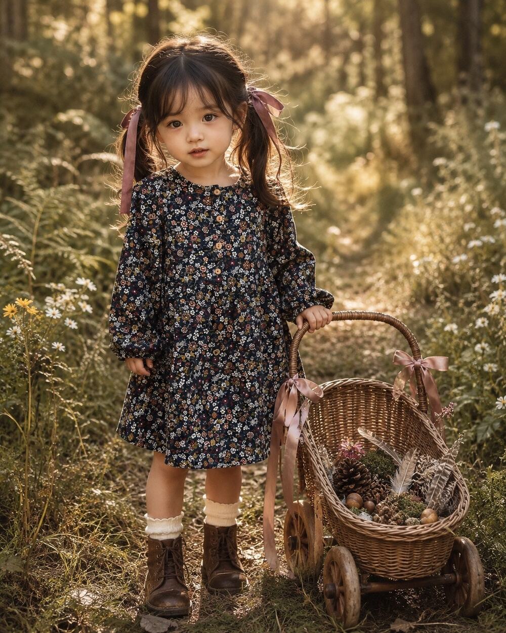 Zara Nature Walks Woodland Floral Tunic dress 4/5